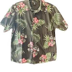 Disney Mickey Mouse Hawaiian Shirt Neff Tropical Button Up